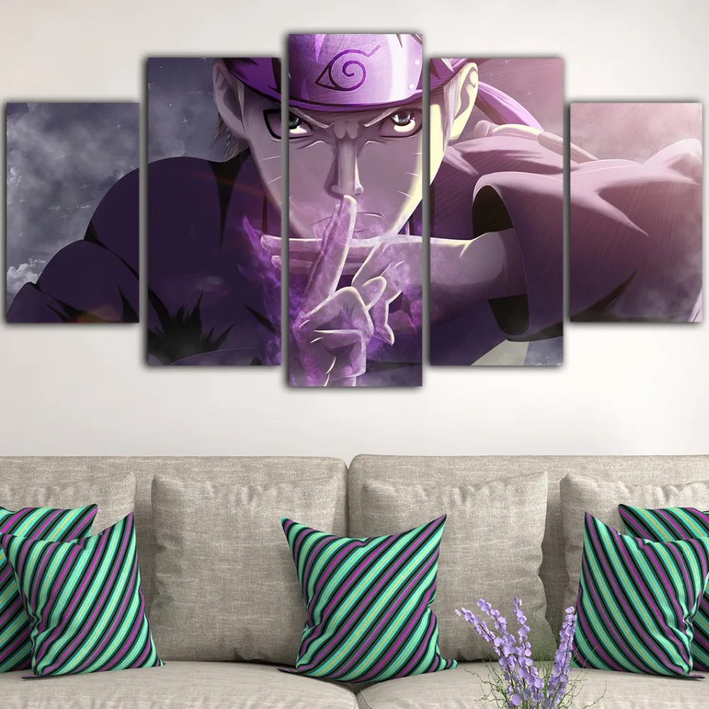 5 шт. Хит аниме Наруто холст живопись куадро Decoraci N Dormitorio Постер табло Peinture Sur Toile