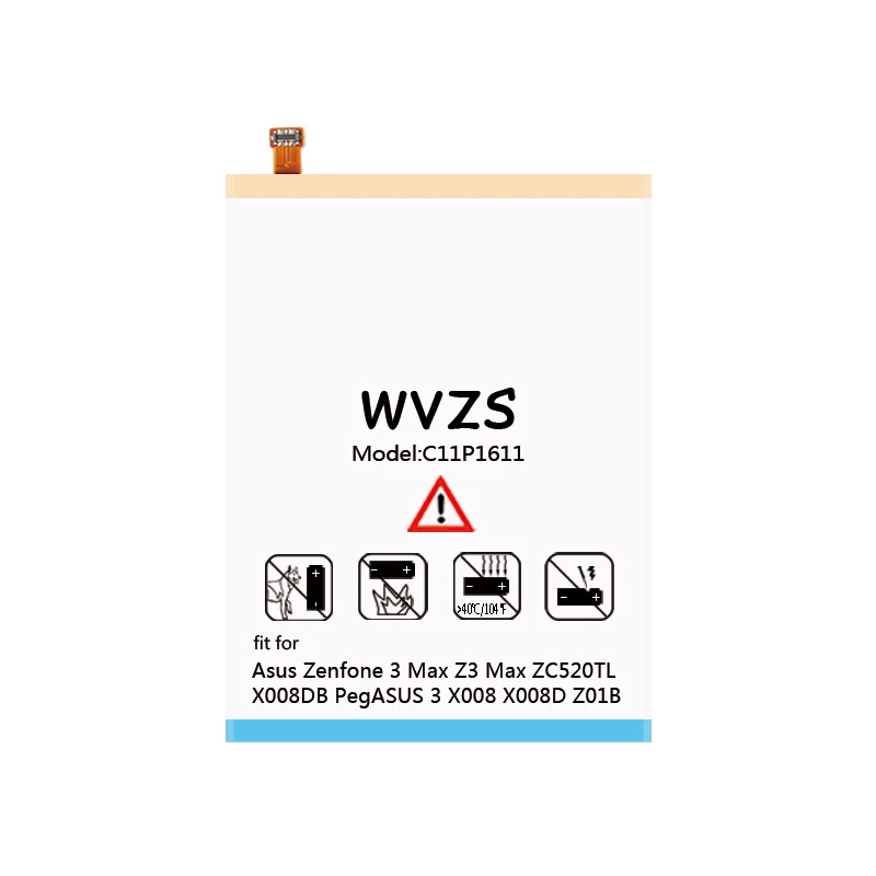 Wvzs 5200 мАч батарея C11P1611 для Asus Zenfone 3 Max Z3 ZC520TL X008DB PegASUS 3X008 X008D Z01B батареи | Мобильные