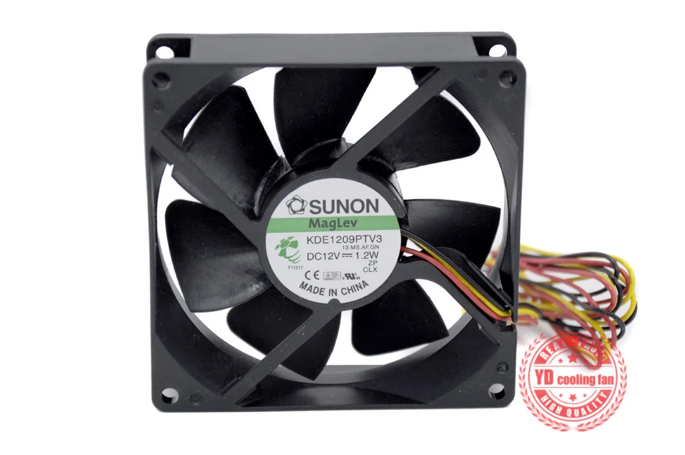 Совершенно новый бесшумный охлаждающий вентилятор SUNON kde1209ptv3 12 В 9225 9 см|cooling fan|sunon