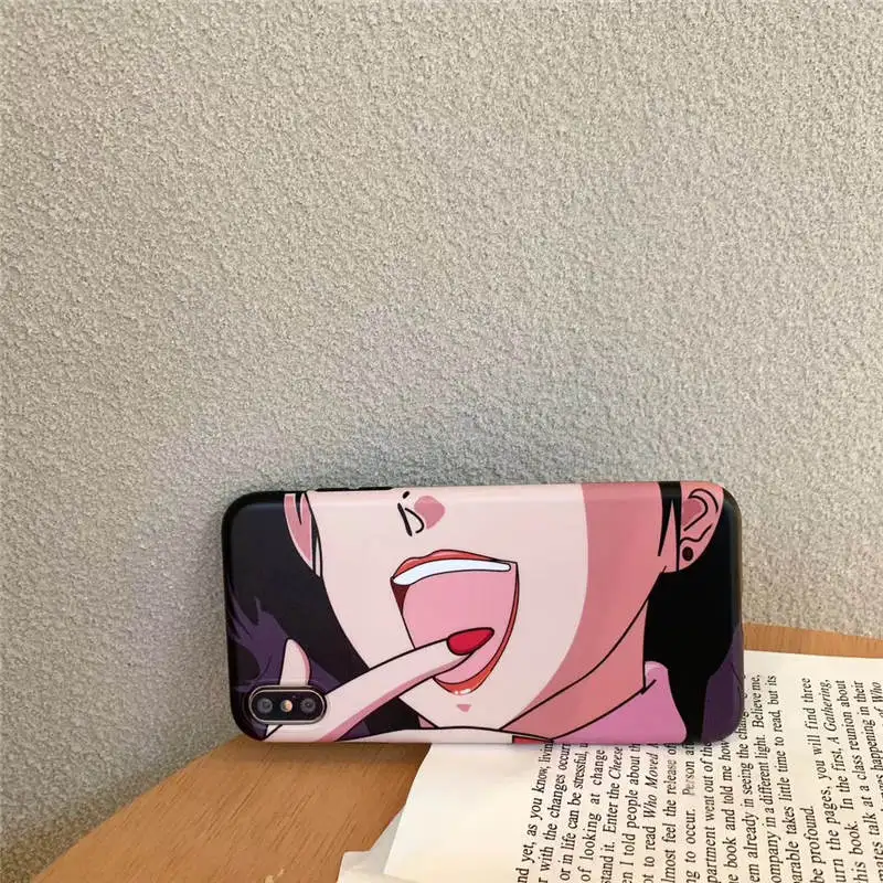 New Net Red Anime Cartoon Beautiful Girl Silicone Mobile Phone Case For Iphone 6 6S 7 8plus X Xs Xr Xsmax |