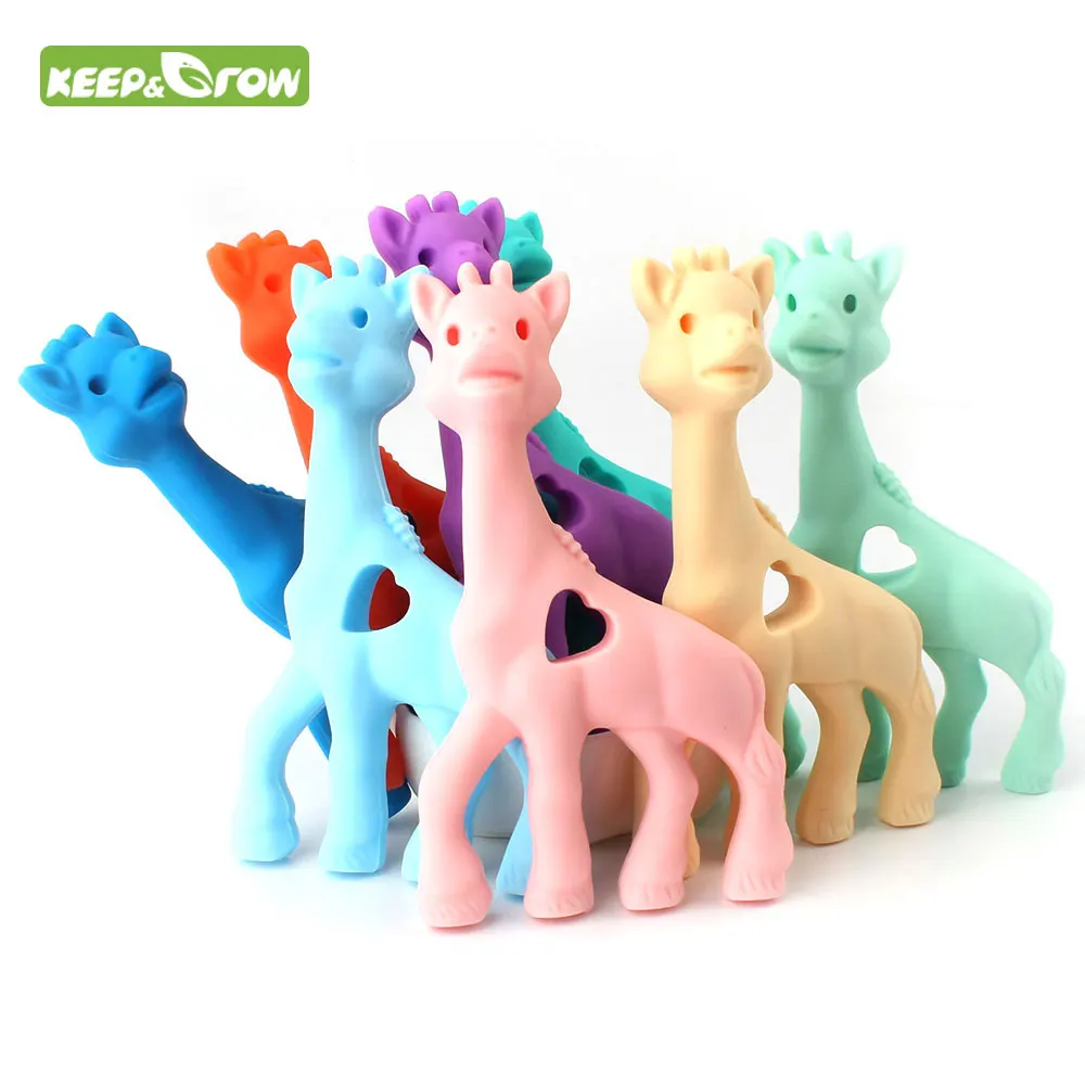 KEEP & GROW 5 шт. Жираф силиконовый Прорезыватель мягкий детский подарок для кормления