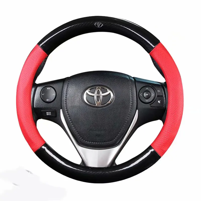 Кожаный Автомобильный Брелок с рулевого колеса Крышка для Toyota Camry Corolla Axio Altis Rav4