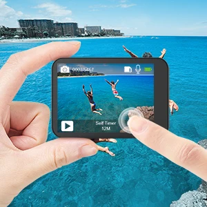 Dragon Touch 4K Экшн-камера Vista 5 16 МП WiFi 30 м Водонепроницаемая камера Сенсорный экран 170 ° Широкий Угол 2 батареи и крепление