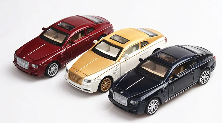 1:32 модель автомобиля rolls royce phantom, модель автомобиля из сплава, имитация звука и светильник, украшение автомобиля, детская игрушка, автомобиль, подарок