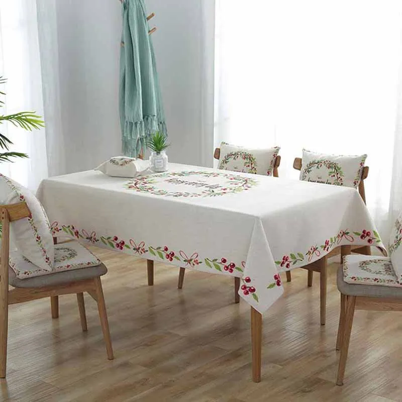 Цветочная скатерть хлопчатобумажная ткань обеденная свежий стиль украшение