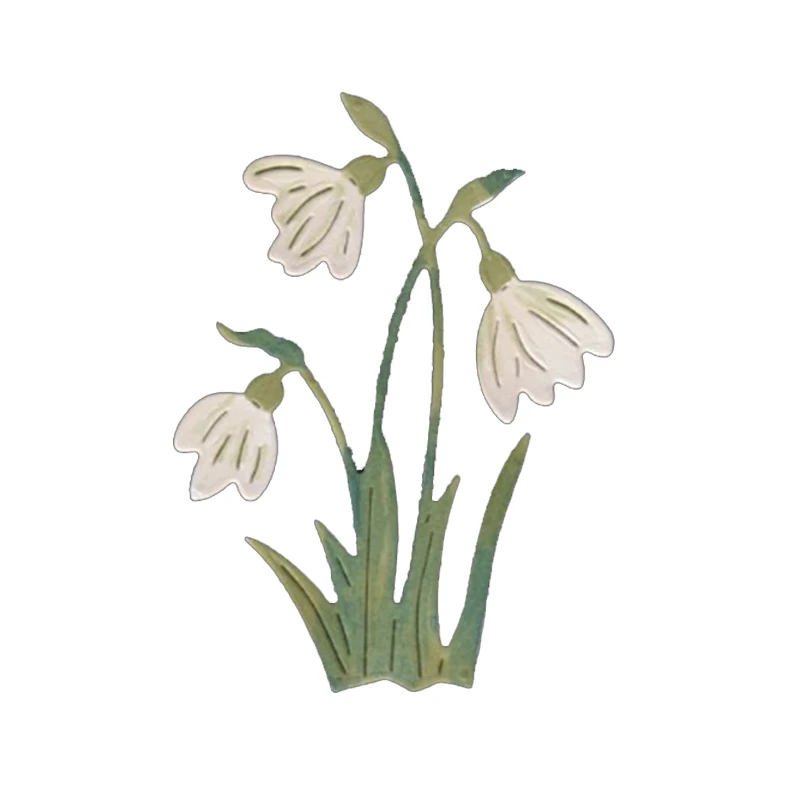 

Garden Snowdrop Metal Cutting Dies New Stencils for DIY Scrapbooking Ablum Photo Paper Card Craft Fun Decoration Embossing