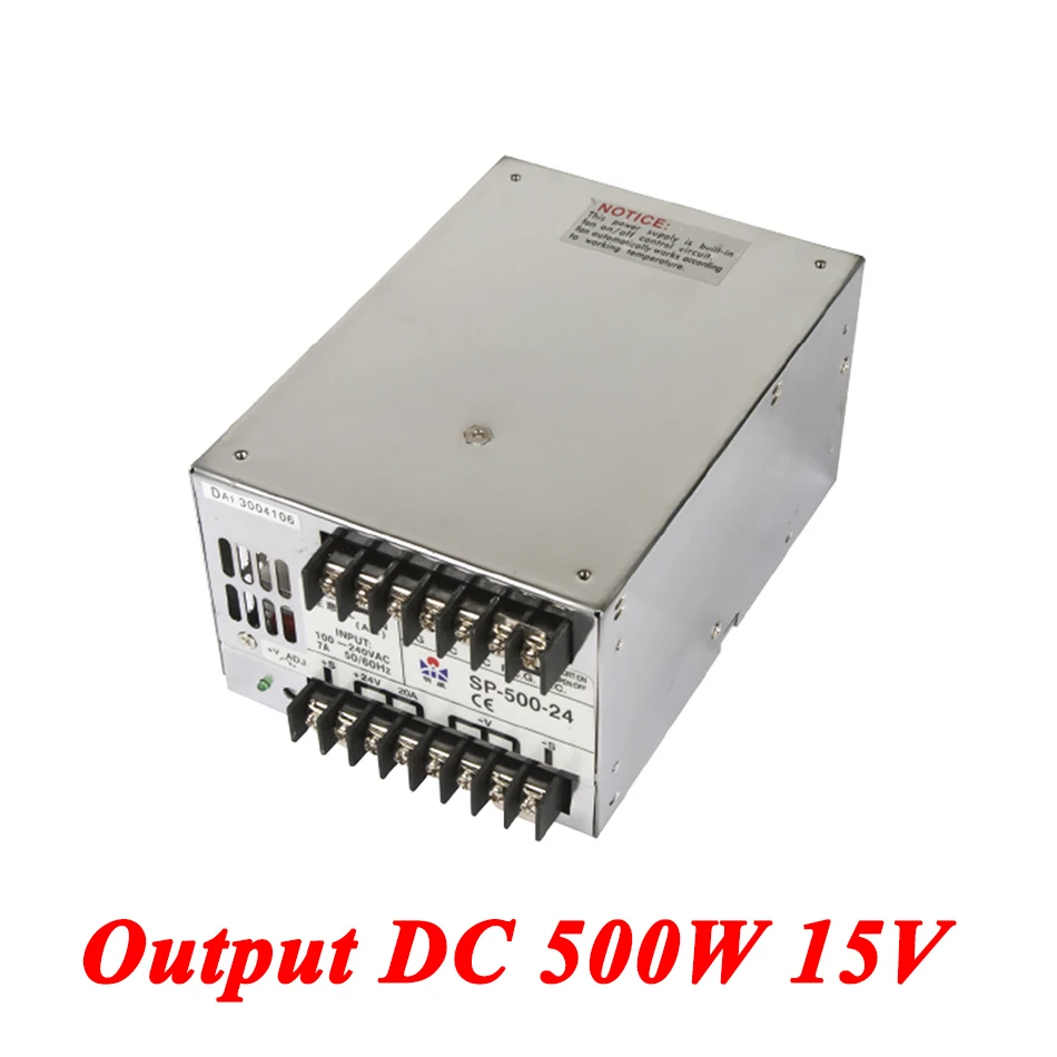 SP 500 15 PFC Импульсный источник питания Вт 15В 33А одиночный выход ac dc для светодиодной