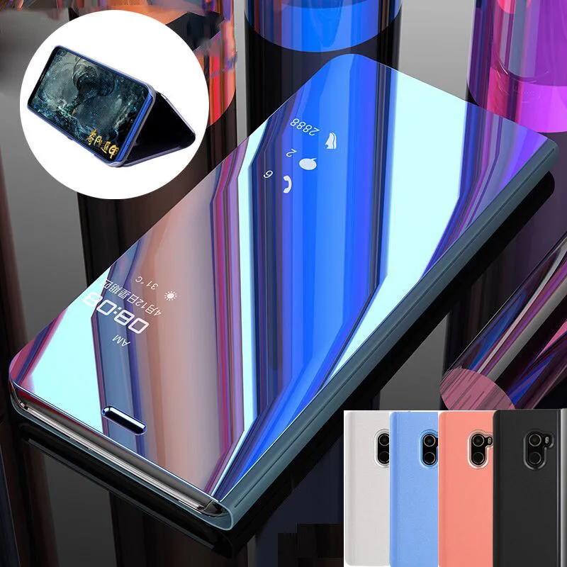Poco F1 зеркальный умный флип Прозрачный чехол для Xiaomi Pocophone Mi 8 покрытие подставка A2