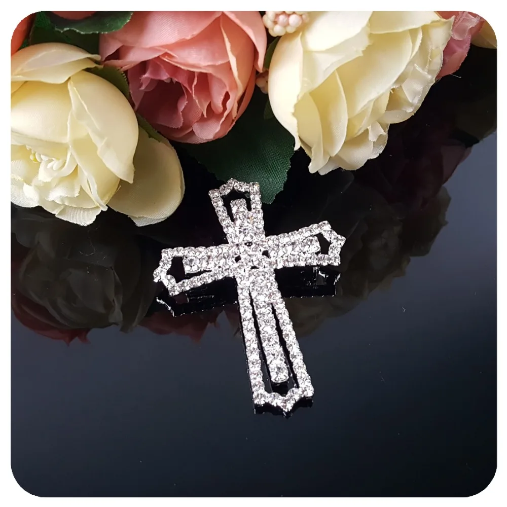 Blingbling кристалл серебряный цвет стразы крестик Брошь булавка христианская брошь