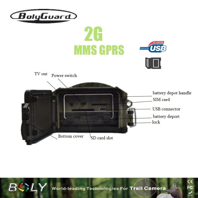 Bolyguard охотничья камера Дикая 18MP 1080 H 2G MMS GPRS фото ловушки gsm ночное видение
