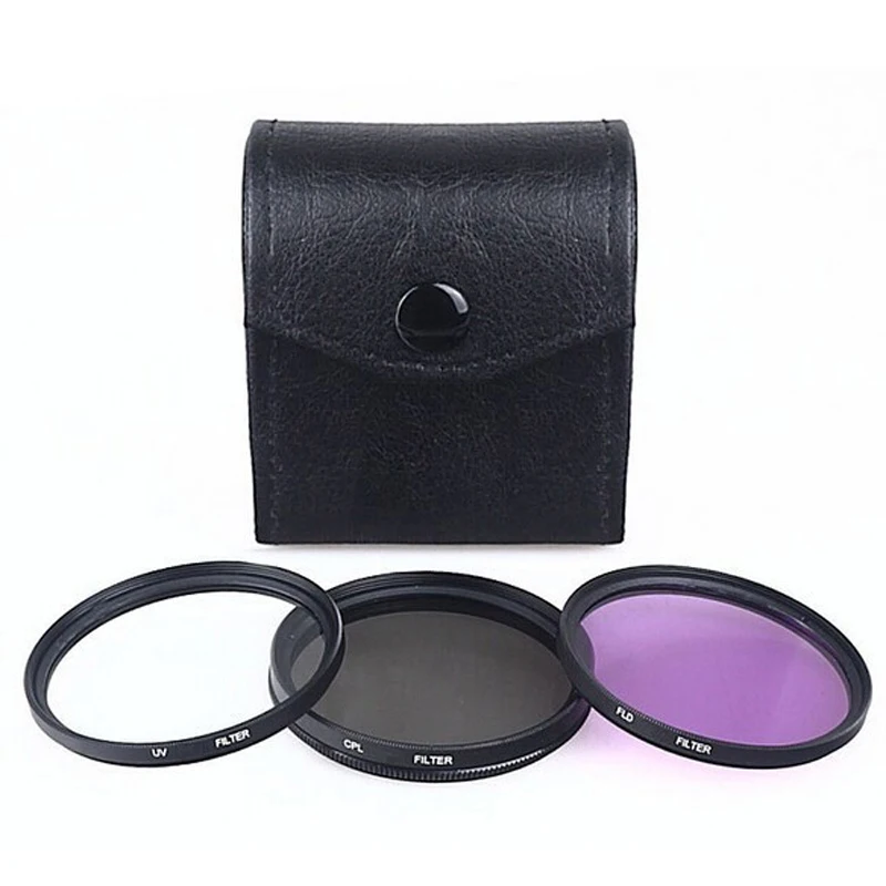 52 мм UV CPL поляризатор фильтр FLD для объектива Набор Nikon D7200 D5600 D5500 D5300 D5000 D3400 D3300 D750 D500
