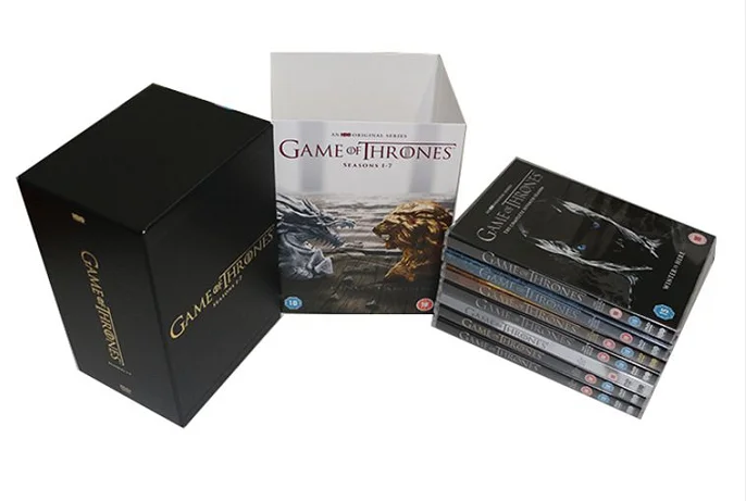 Игра престолов Сезон 1 2 3 4 5 6 7(34 DVD дисков) набор английских коробок