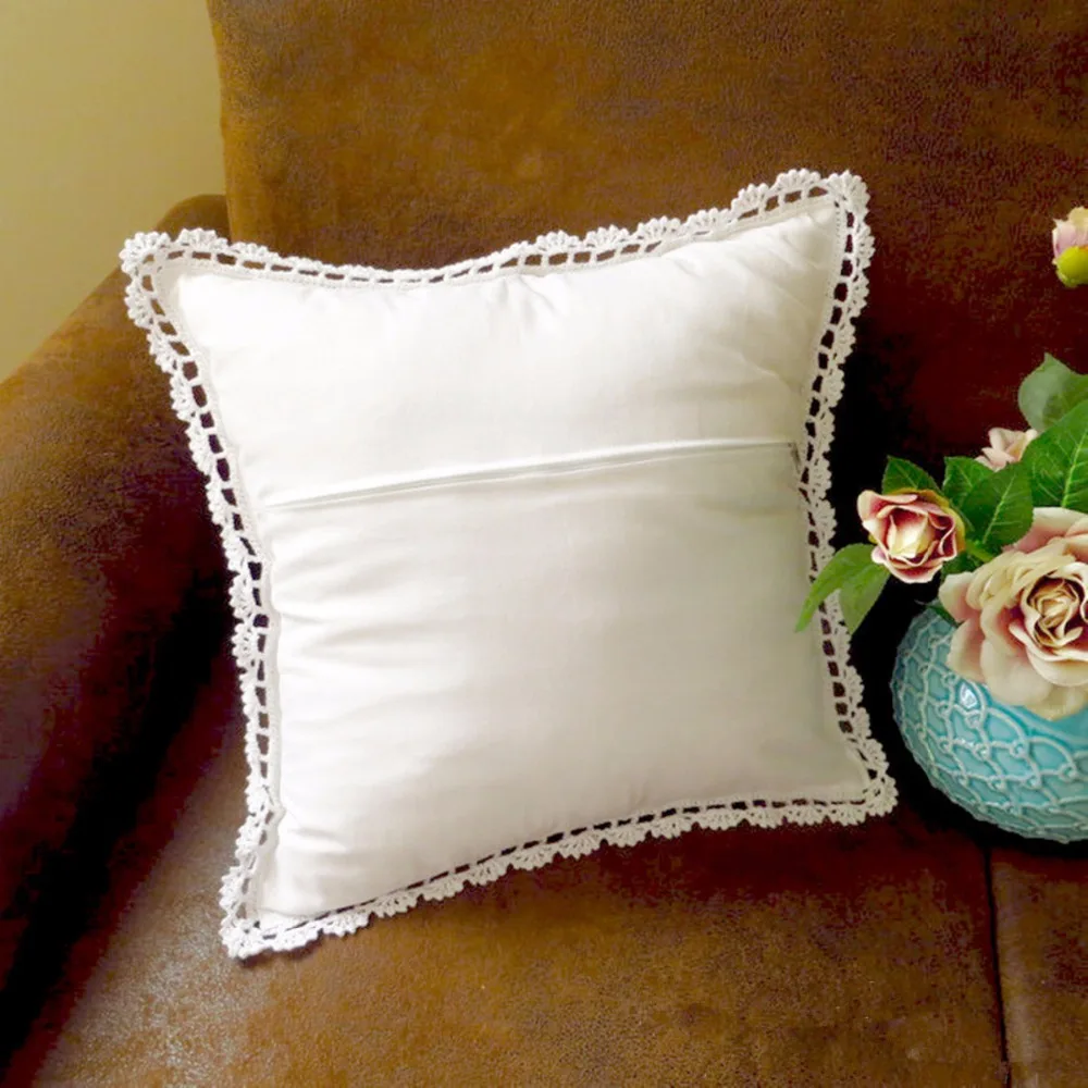 Вязаный Чехол на подушку ручной работы из 100% хлопка наволочка 40х40 см в винтажном