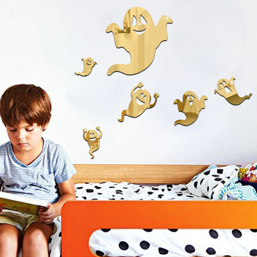 Креативные настенные наклейки Funlife на Хэллоуин с черным призраком фоновые