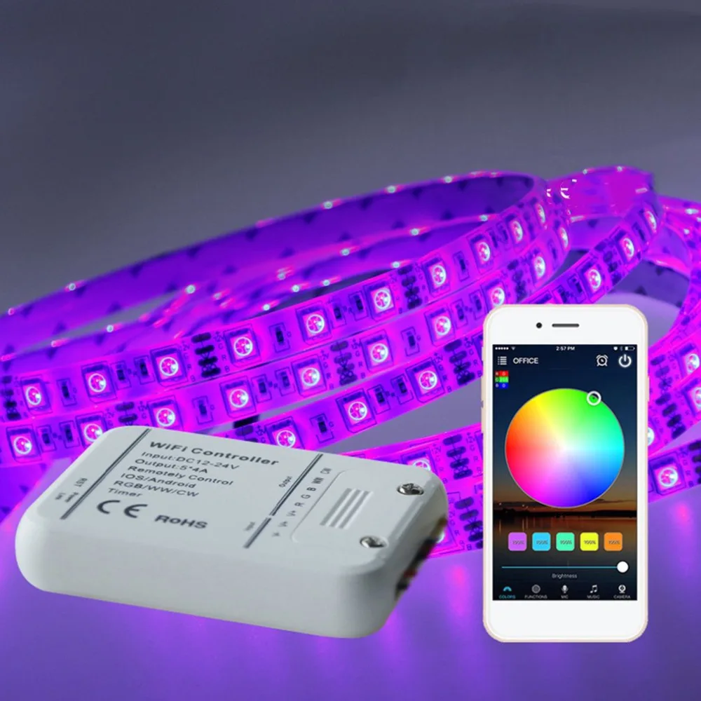 DC12-24V светодиодный Беспроводной WI-FI RGB Управление Лер удаленного Светодиодные