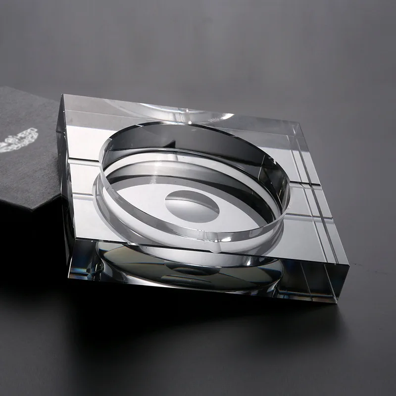 Роскошная хрустальная Экологически чистая Квадратная Пепельница Ручной Работы