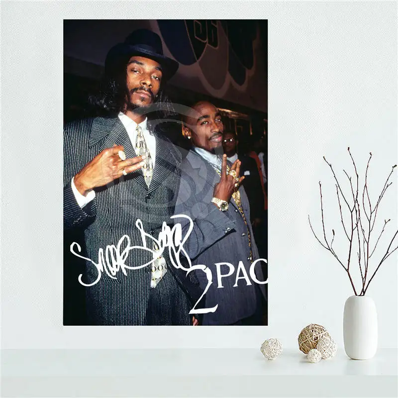 Y530L41 пользовательский snoop dogg 2PAC Холст Картина настенный Шелковый постер ткань