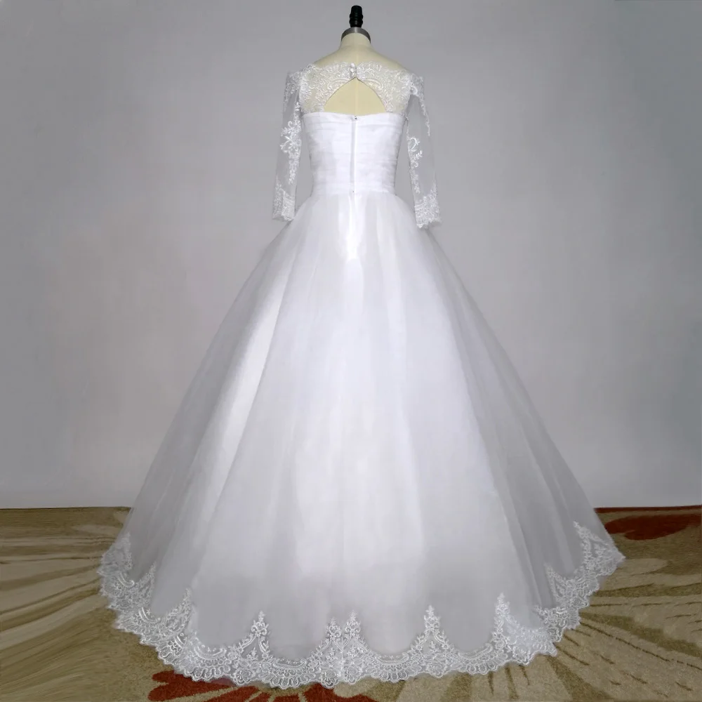 JIERUIZE vestidos de novia белые винтажные Свадебные платья с кружевной аппликацией и