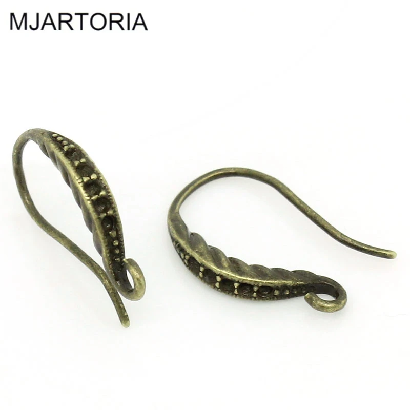 10 шт. античные бронзовые серьги MJARTORIA в ушной проволоке старые медные крючки