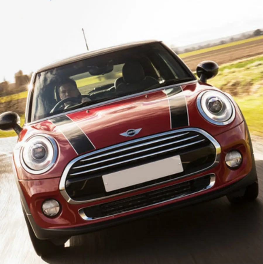 Черный Автомобиль Стайлинг для Mini Cooper f55 F56 Обложка Потяните цветок модификации Двигатели для автомобиля тянуть бар Стикеры Двигатели для автомобиля ралли Наклейки автомобиля стиль - Название цвета: Черный