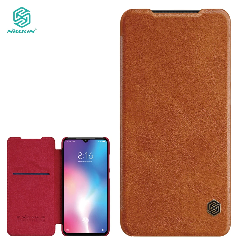 Кожаный чехол Nillkin для Xiaomi Mi 9 и Explorer Qin Series откидные Чехлы роскошные сумки