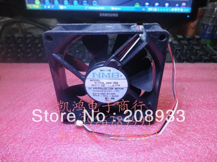 Для MNB 3110NL 05W B59 24 В 0.17A 8 см 8025 трехпроводный инверторный вентилятор + охлаждающий