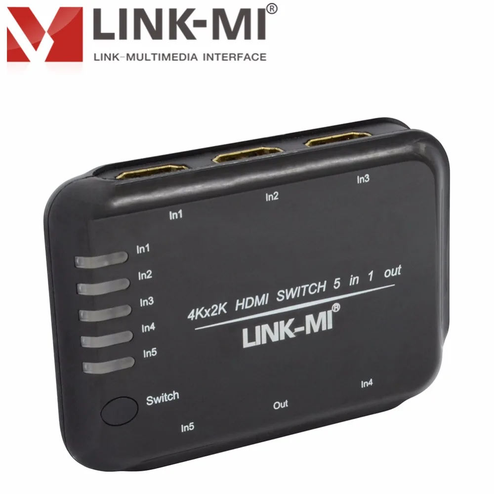 LM H501S HDMI переключатель 5x1 3D 4K2K аудио поддержка 1 4 Dolby True HD DTS Master Audio 7 CH IR Receive 3way