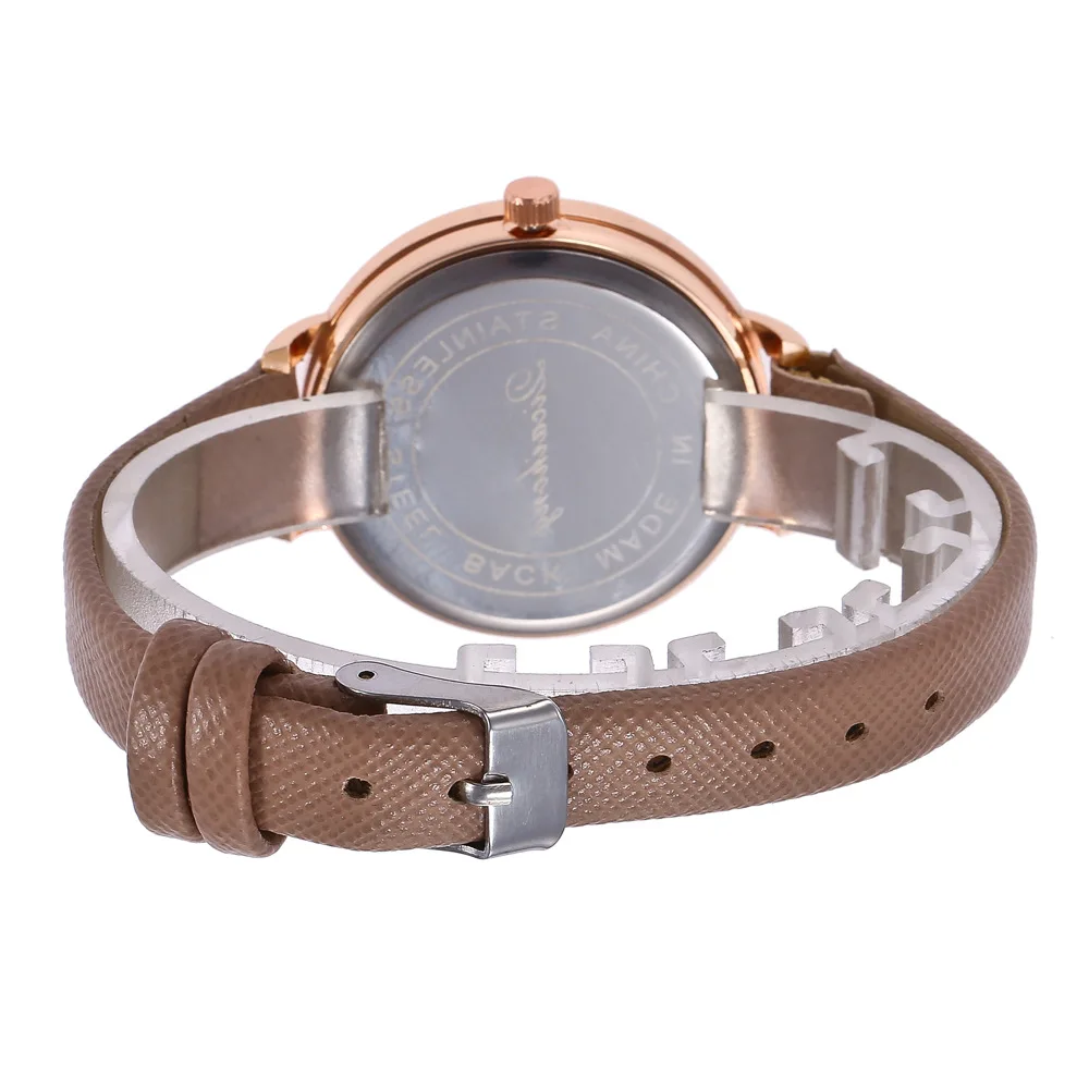Простой плед ремень женские часы Reloj para mujer Кристалл Награжден кварцевые кожаный