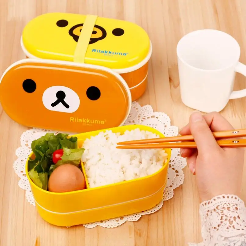 Микроволновая печь Rilakkuma Bento микроволновая цыплята многослойная детская коробка