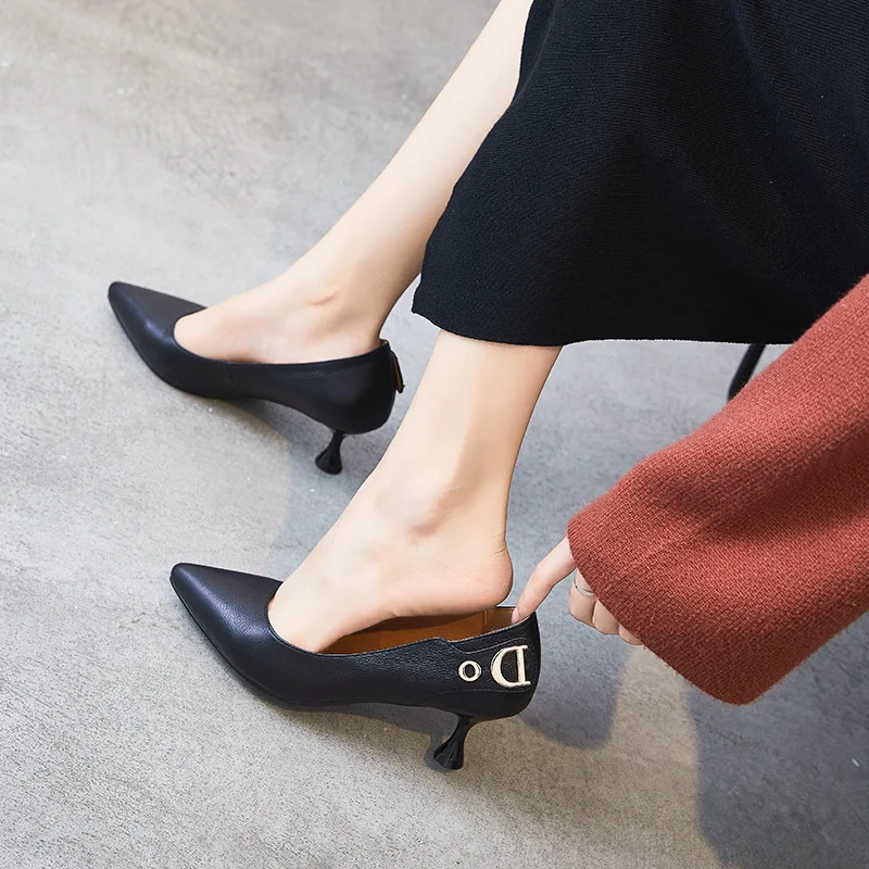 Туфли на высоком каблуке Zapatos Mujer Tacon Профессиональная женская обувь с острым
