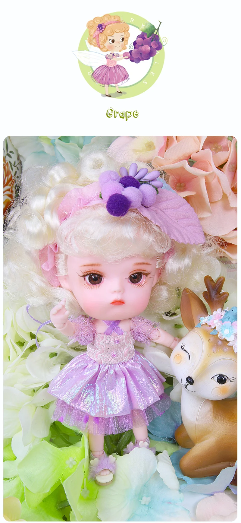 Мечта фея 1/12 BJD кукла DODO кукла 14 см мини кукла 26 шарнир тело милый детский подарок игрушка Ангел Кукла-сюрприз, ob11