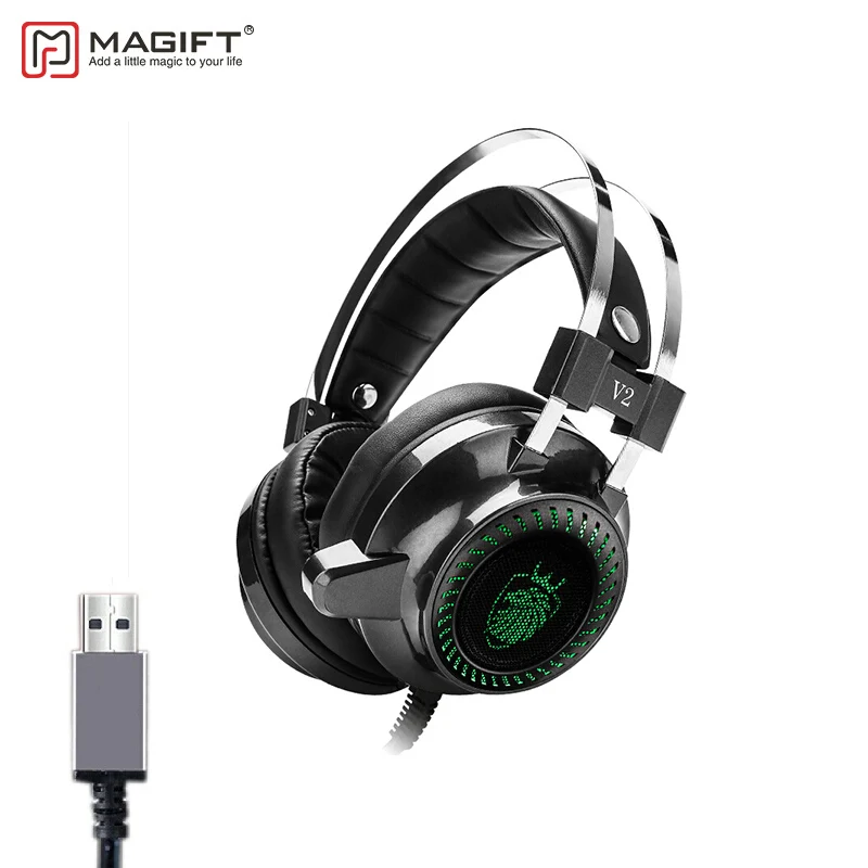 Magift игровая гарнитура 7 1 Виртуальный USB стерео наушники крышка уха проводной