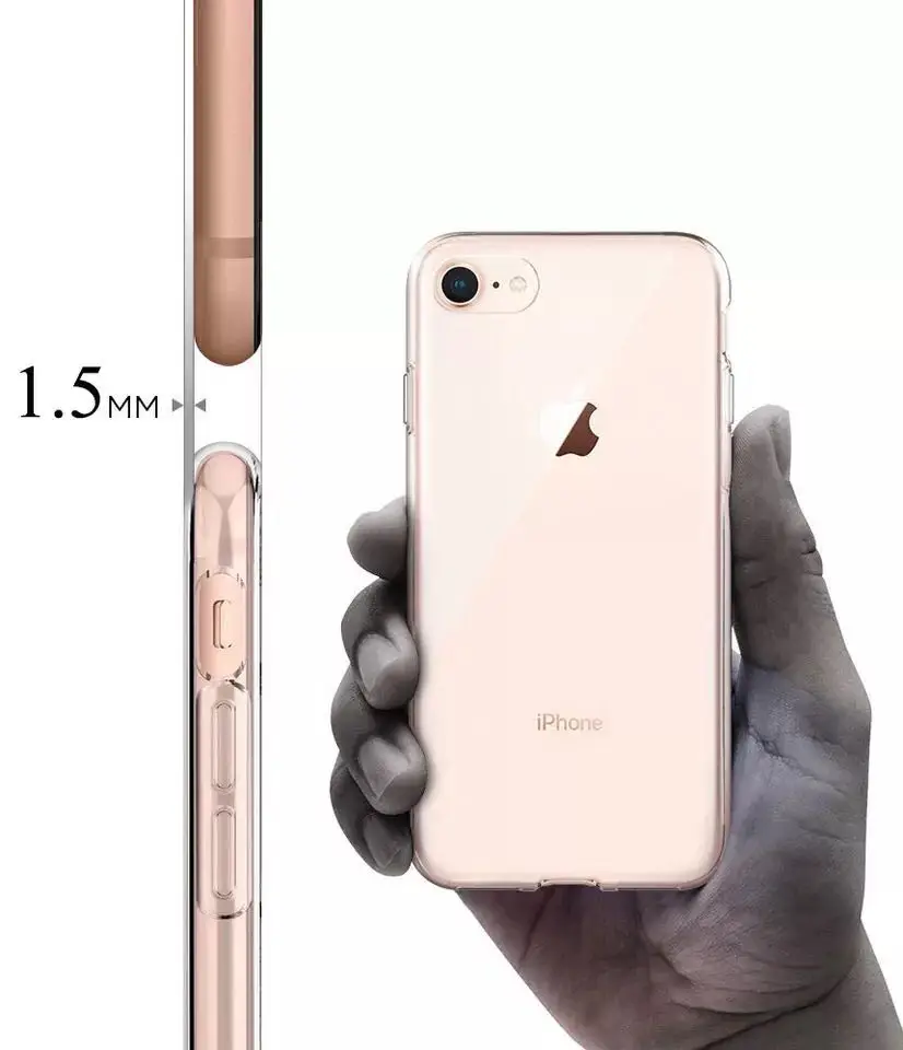 Прозрачный мобильный телефон Мягкий чехол для iphone X XS XR XsMax 8 7 Plus 6 6 S Plus задняя крышка Роскошный чехол для iphone 7