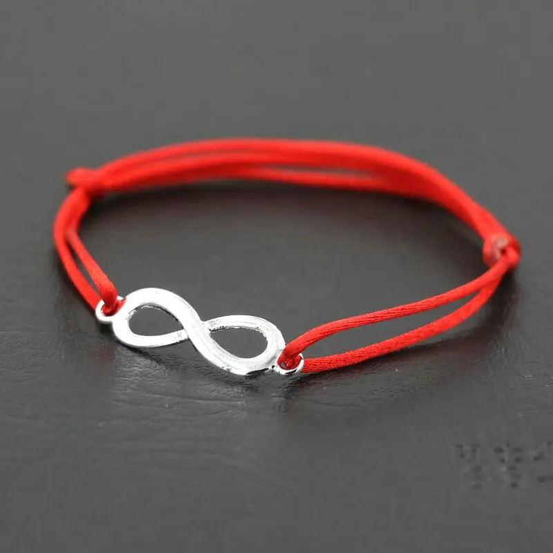 BPPCCR 2pcs/set Digital 8 Infinity Braid Women Bracelets Imperial Crown Lucky Lovers Couples Red String Rope Thread Pulseira | Украшения и