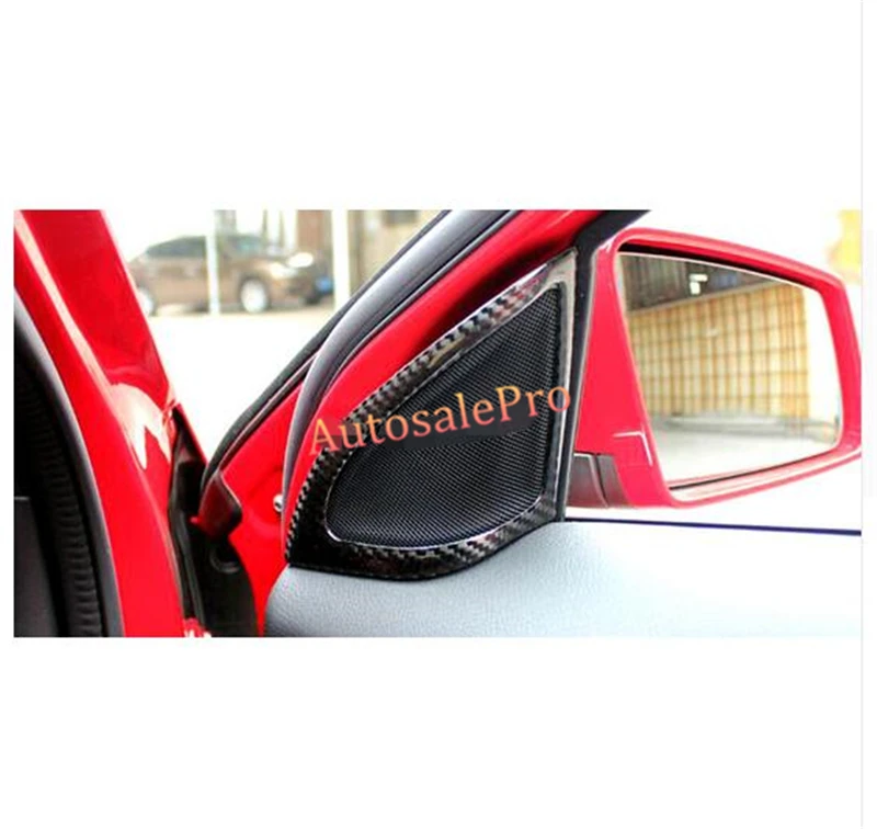 

Real Carbon Fiber Dashboard Upper A-Pillar Door Stereo Speaker Cover Trim 2pcs For Benz A Class W176 2012 2013 2014 2015