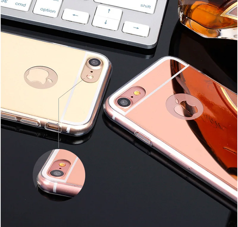 Мягкий блестящий чехол для Iphone X 10 8 с зеркалом макияжа iPhone 7 6 6S iPhone8 Plus 5 SE 5S |