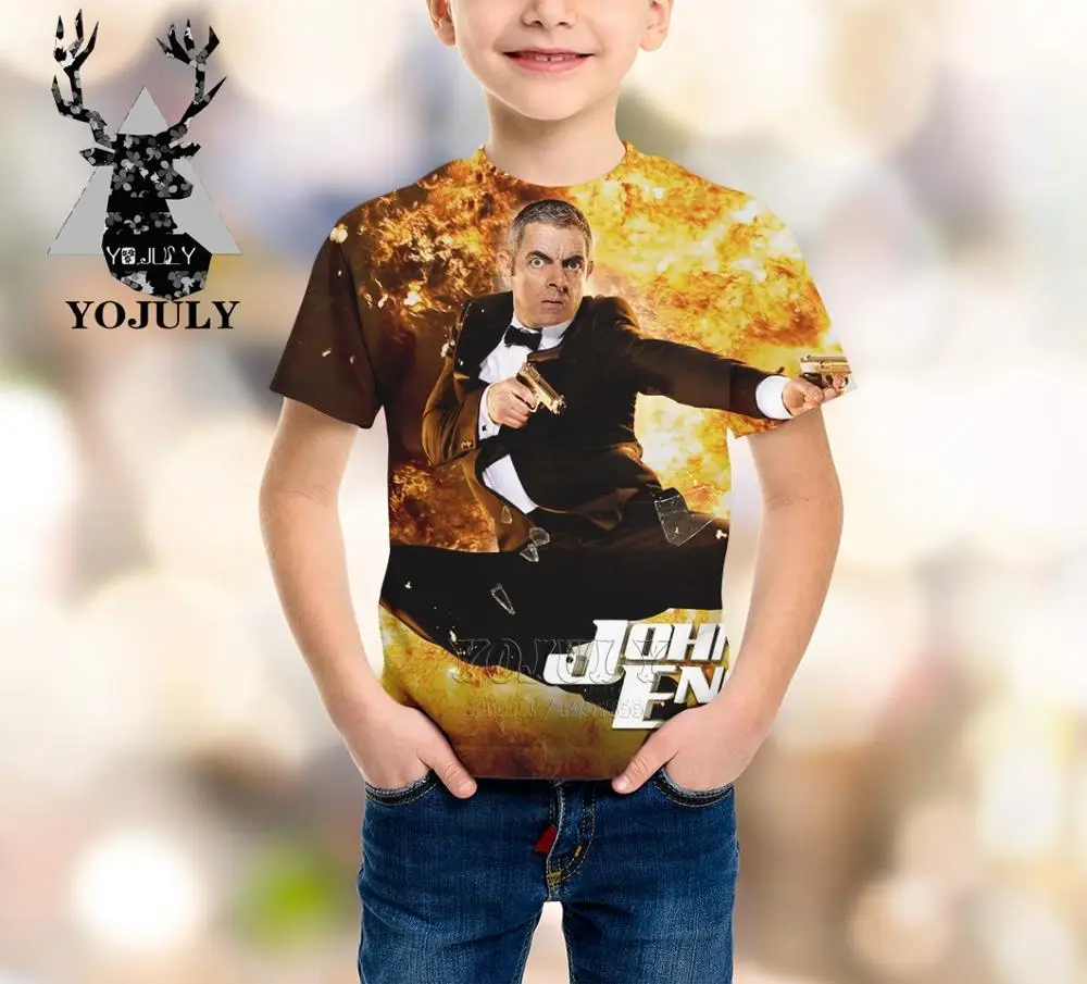 14 YOJULY/фильм, мистер Бин комедиан, детская одежда с 3d принтом для маленьких мальчиков и девочек, детская футболка, Лидер продаж, модные футболки, футболки Modis A290 - Цвет: 14