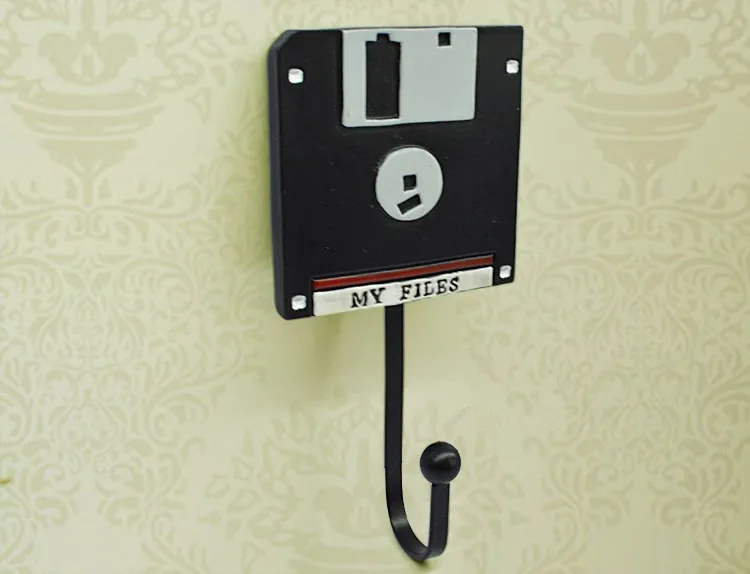 

Magnetic tape disk record creative coat hook decorating hook door art hook