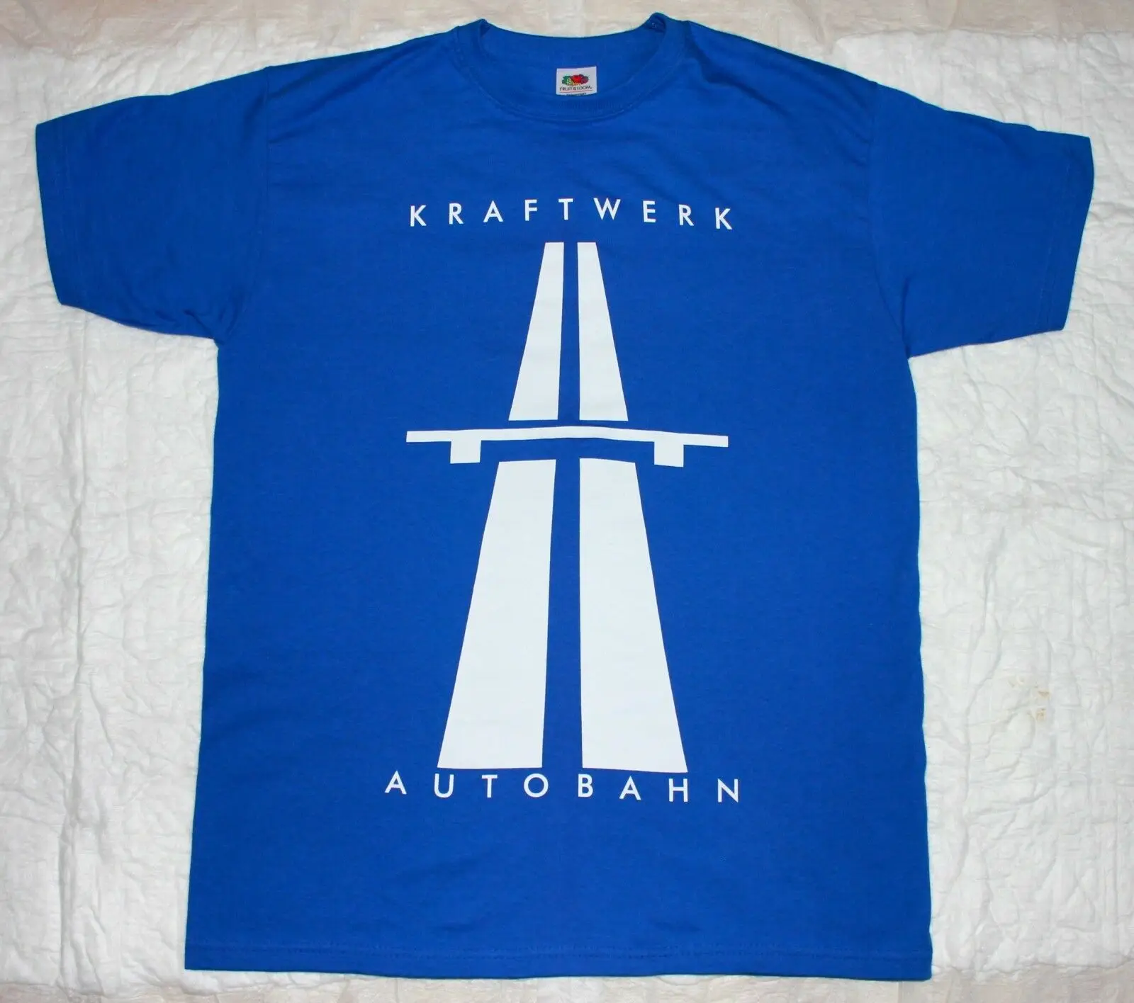 KRAFTWERK AUTOBAHN྆ краутрок электронная SYNTHROCK Королевская Синяя Футболка|Мужские