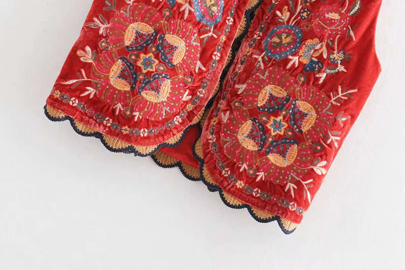KIYUMI Женское пальто шаль Фланелевое цветочное вышитое модное красное короткое кардиган с v-образным вырезом повседневное женское раннее осеннее пальто стежка