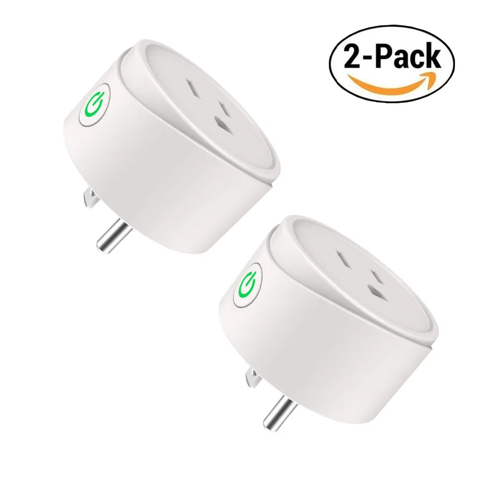 LEAGOO Wi-Fi Smart US Plug 2 пачки приложения Android и iOS адаптер включения и выключения питания 10A AC 120 в 1200 Вт смарт-Разъем дистанционного управления