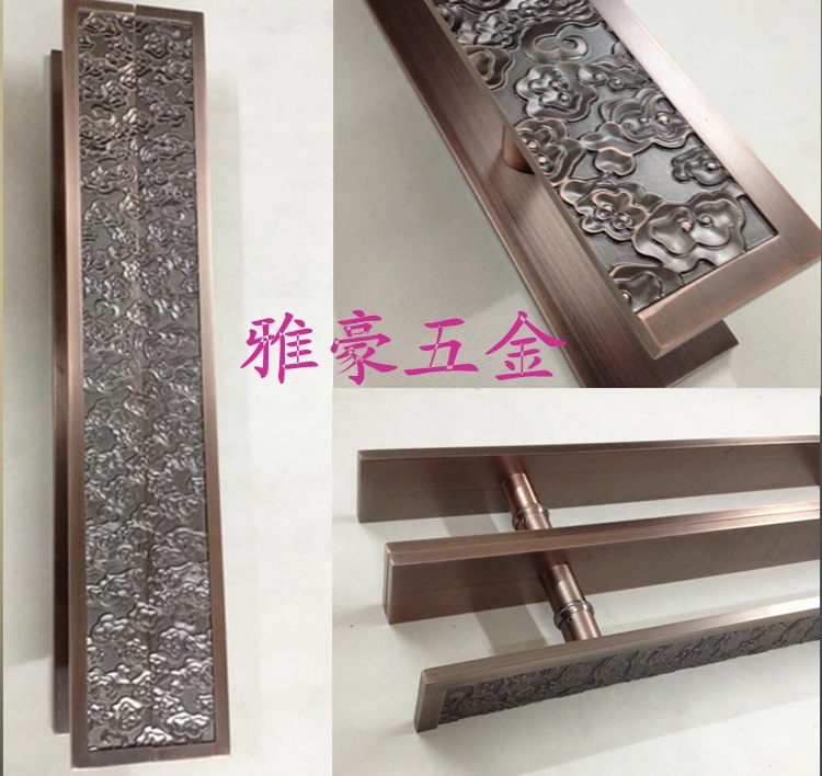 

Китайская античная деревянная дверная ручка, дверная ручка, дверная ручка из закаленного стекла, бронзовая ручка для раздвижной двери