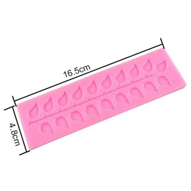 TTLIFE Large Leaf Lace Rectangle Mat Pad Silicone Mold 3D Fondant Cake Baking Decorating Mould Decoration Tools DIY Gifts | Дом и сад