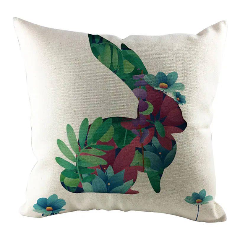 Rabbit Eggs Cushion Cover Easter Decorative Pillowcase for Sofa Bed Home Decoration Festival Pillow Case 9J08 | Дом и сад