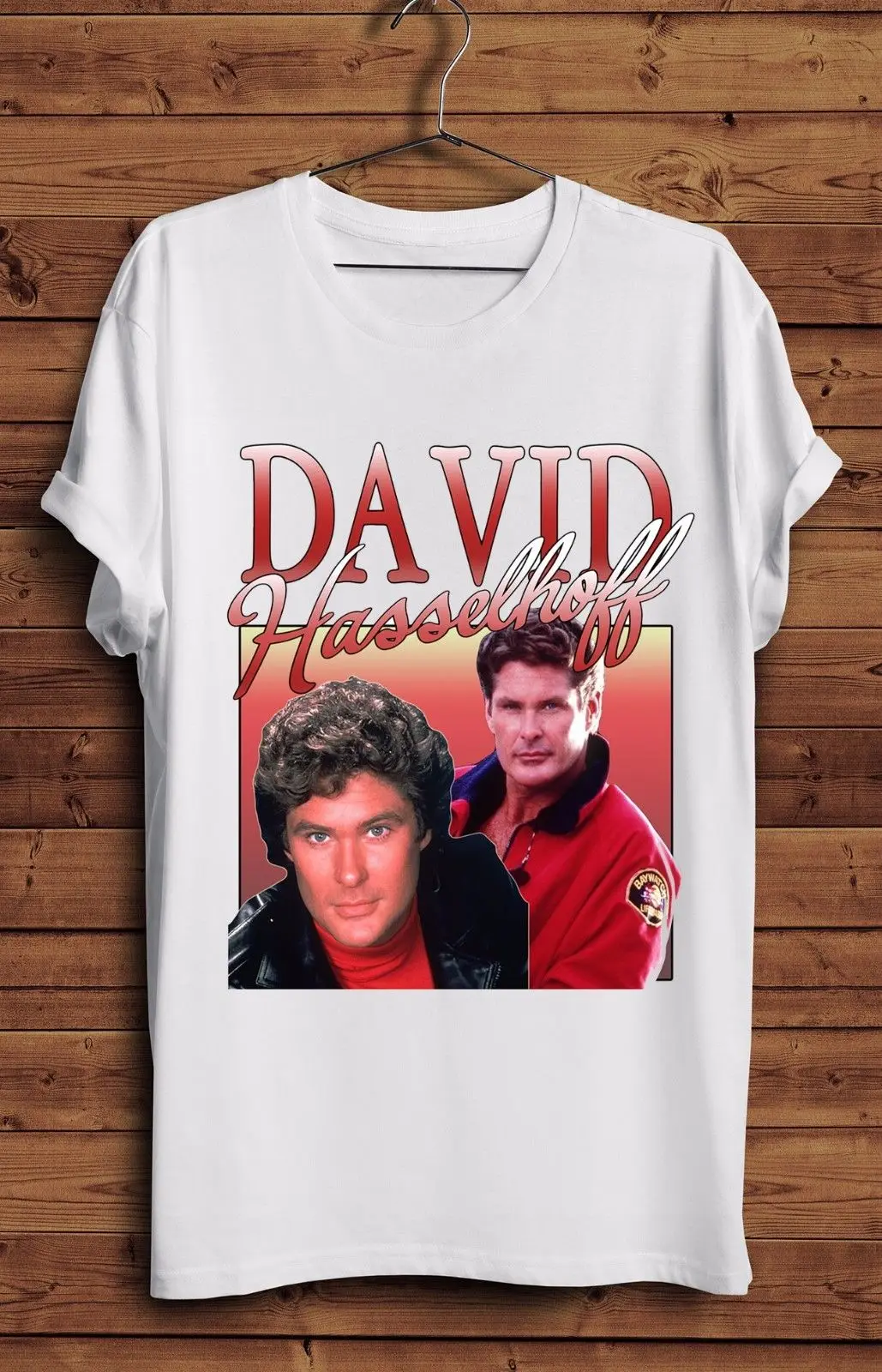 Винтажная футболка с изображением Давида хассельхофа 90S Homage Mich Knight Rider Baywatch