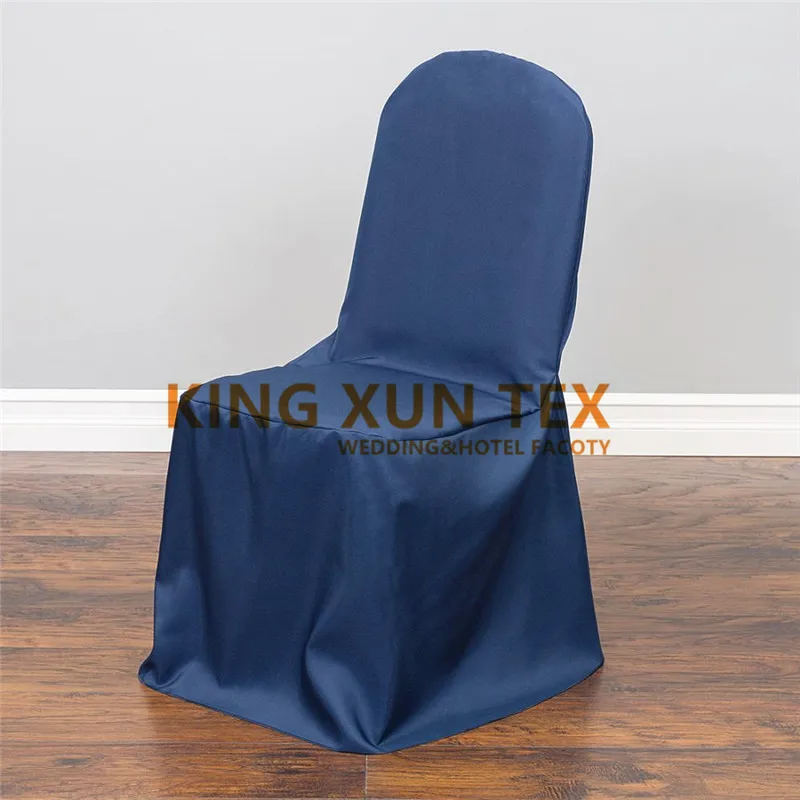 navy blue 100 шт белые чехлы для стульев для свадебного украшения, вечерние чехлы для стульев - Цвет: navy blue