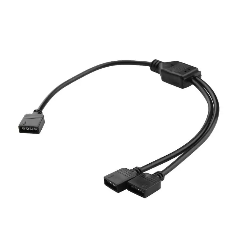 4 Pin практичный женский 3528/5050 RGB Светодиодные ленты огни разветвитель, соединительный кабель круглые светодиодные лампы аксессуары к осветительным приборам черный - Цвет: 1 to 2