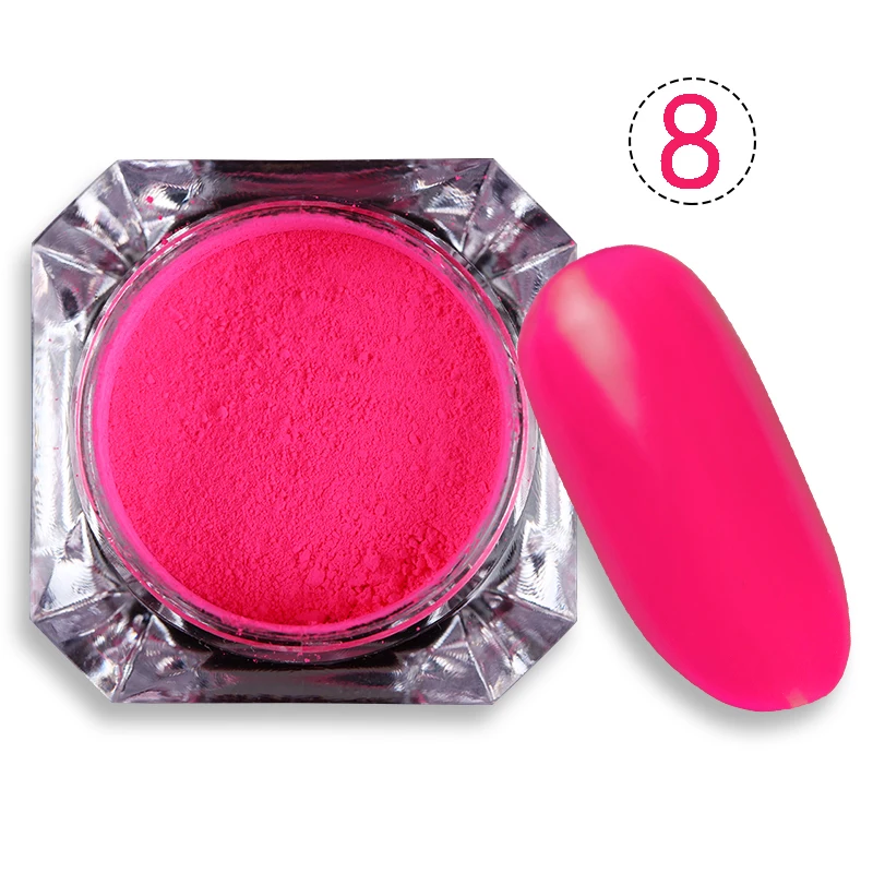 6 коробок неон фосфор Набор с мерцающей пудрой пигмент косметическая пудра