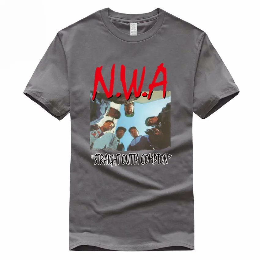 Футболка в стиле хип хоп NWA Straight Out Compton Европейский Размер Летняя Повседневная