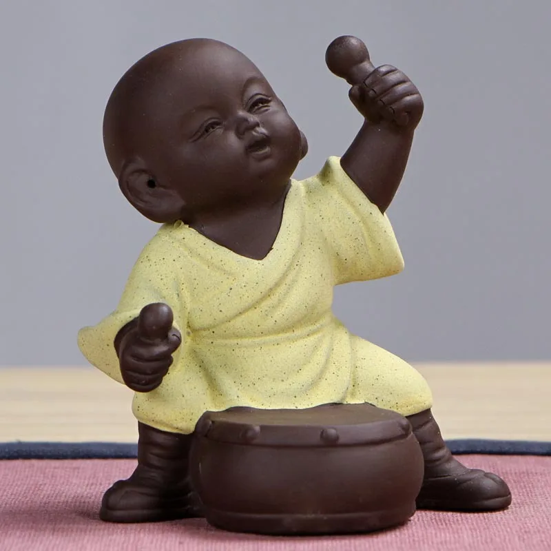 Dropship Chinese ceramic tea pet buddha statue monk home decor decoration pee boy purple sand Tea ornaments Urinating | Дом и сад